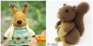 Amigurumi Squirrel Crochet Free Patterns - Crochet Woodland Animal #Amigurumi ;Free Patterns