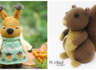 Amigurumi Squirrel Crochet Free Patterns - Crochet Woodland Animal #Amigurumi ;Free Patterns