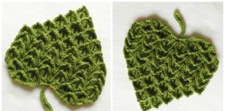 Crocodile Stitch Heart Crochet Free Pattern - #Heart; Motif Free #Crochet; Patterns