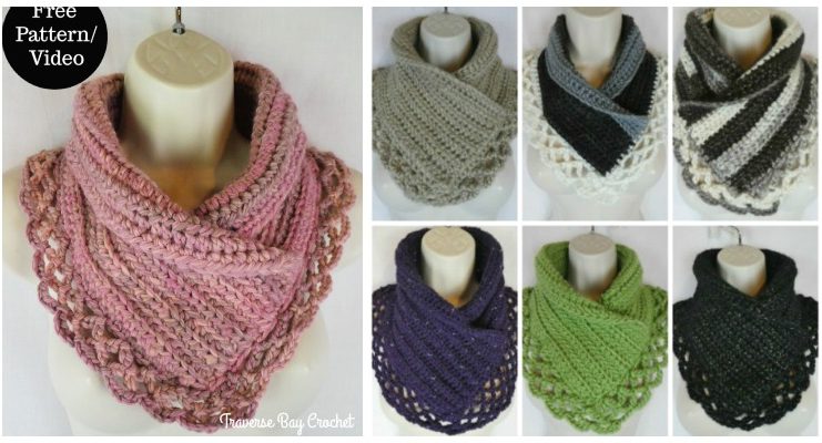 Lace Cowled Neckwarmer Crochet Free Patterns - Women #Cowl; Free #Crochet; Pattern