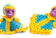 Marvel Thanos Snuggle Lovey Crochet Free Pattern- Baby #Lovey; #Blanket; Security Comforter Free #Crochet; Patterns