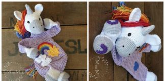 Amigurumi Ragdoll Rainbow Unicorn Crochet Free Pattern - Crochet #Unicorn; #Amigurmi; Free Pattern