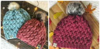 Alpine Beanie Hat Crochet Free Pattern - Adult Beanie #Hat; #Crochet; Free Patterns