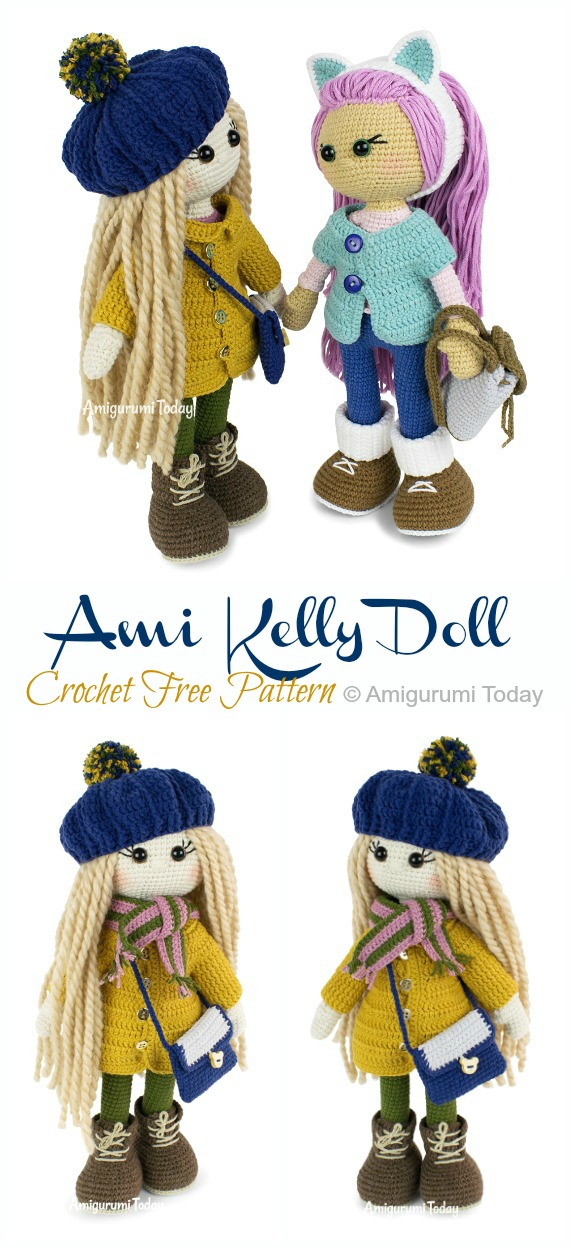 Amigurumi Kelly Doll Crochet Free Pattern - Crochet #Dolls; #Amigurumi; Free Patterns