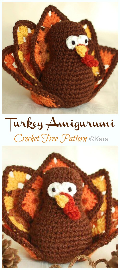 Amigurumi Turkey Crochet Free Patterns - Crochet #Bird; #Amigurumi; Free Patterns 