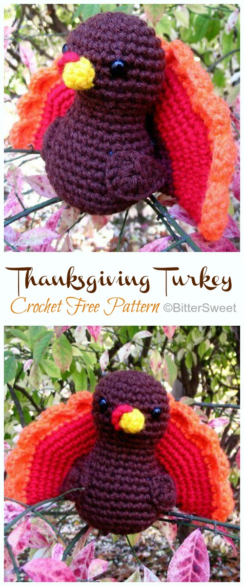 Amigurumi Turkey Crochet Free Patterns - Crochet #Bird; #Amigurumi; Free Patterns 