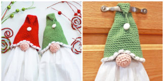 Christmas Gnome Towel Topper Crochet Free Pattern - #Christmas; Gift Free #Crochet; Patterns