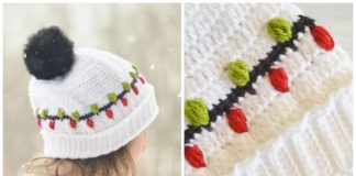 Christmas Vacation Beanie Hat Crochet Free Pattern - Adult Beanie #Hat; #Crochet; Free Patterns