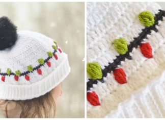 Christmas Vacation Beanie Hat Crochet Free Pattern - Adult Beanie #Hat; #Crochet; Free Patterns