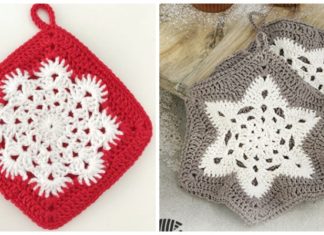 Snowflake Pot Holder Crochet Free Pattern [Video] - Hot Pad&Pot Holder Free #Crochet; Patterns