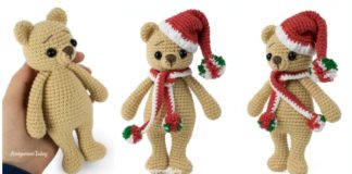Amigurumi Christmas Bear Crochet Free Patterns- Free #Amigurumi; #Bear; Toy Softies Crochet Patterns