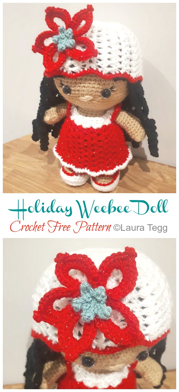 Amigurumi Holiday Weebee Doll Crochet Free Pattern - Crochet #Dolls; #Amigurumi; Free Patterns 