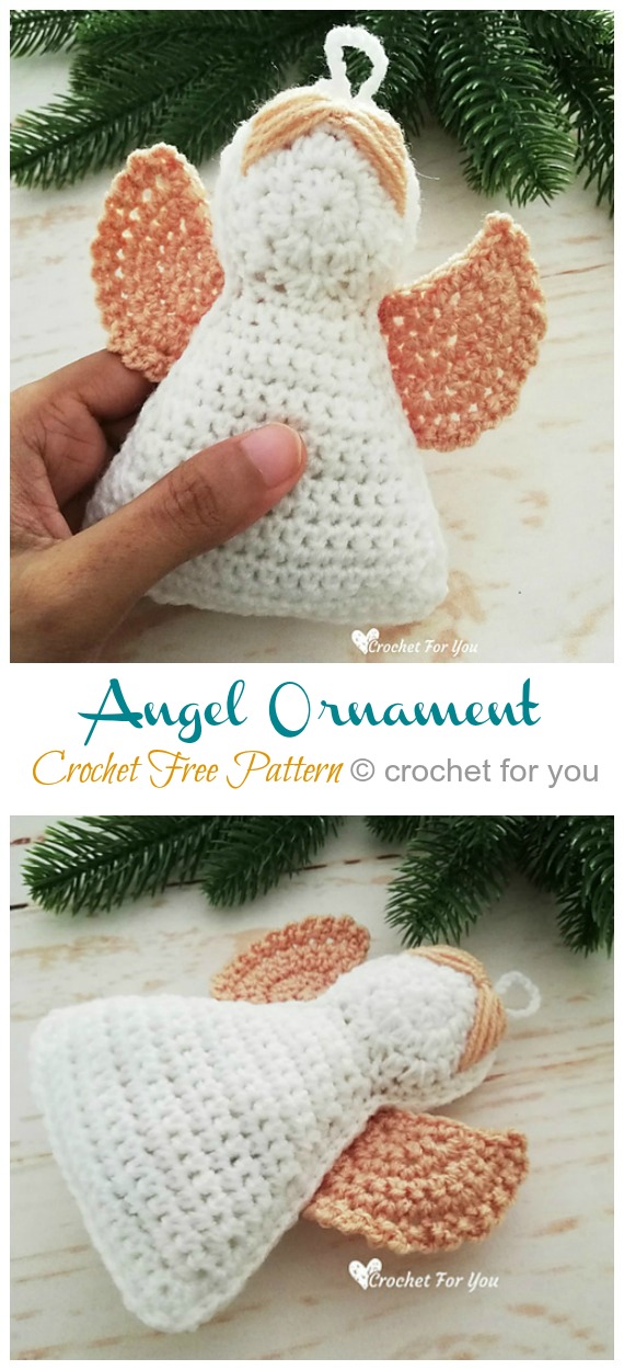 Amigurumi Little Angel Ornament Crochet Free Pattern - Crochet #Christmas; Toys #Amigurumi; Free Patterns