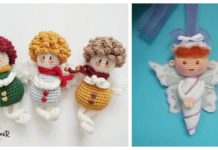 Amigurumi Little Angel Ornament Crochet Free Pattern - Crochet #Christmas; Toys #Amigurumi; Free Patterns