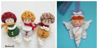 Amigurumi Little Angel Ornament Crochet Free Pattern - Crochet #Christmas; Toys #Amigurumi; Free Patterns
