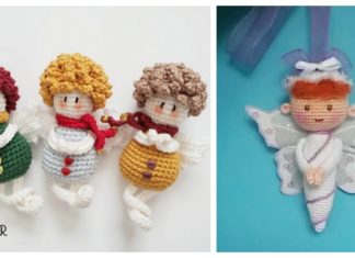 Amigurumi Little Angel Ornament Crochet Free Pattern - Crochet #Christmas; Toys #Amigurumi; Free Patterns