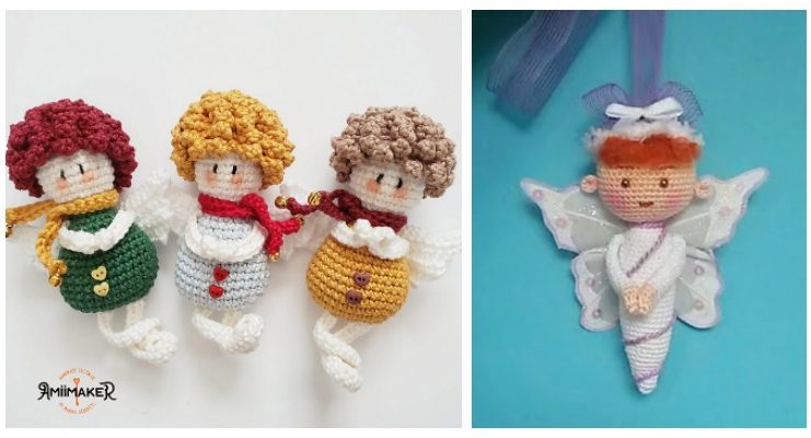 Amigurumi Little Angel Ornament Crochet Free Pattern - Crochet #Christmas; Toys #Amigurumi; Free Patterns