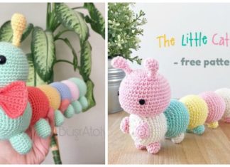 Amigurumi Little Caterpillar Crochet Free Pattern - Free #Amigurumi; Baby Toy Softies Crochet Patterns