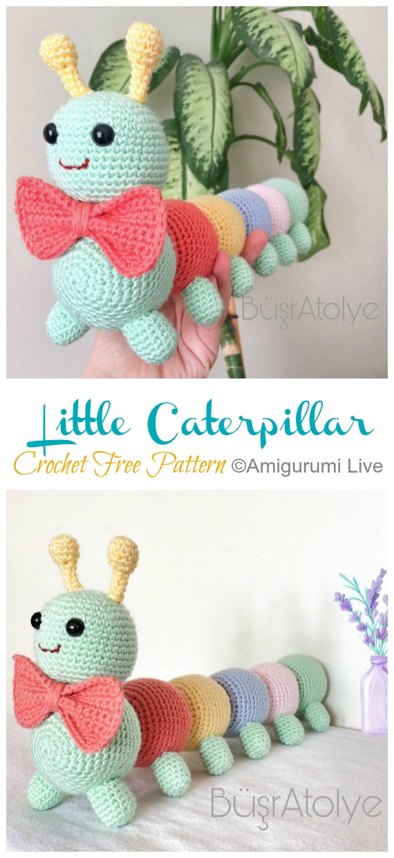 Amigurumi Little Caterpillar Crochet Free Pattern