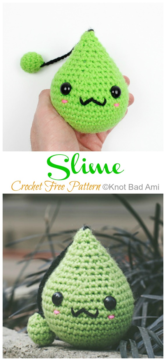 Amigurumi Slime Crochet Free Pattern - Free #Amigurumi; Baby Toy Softies Crochet Patterns