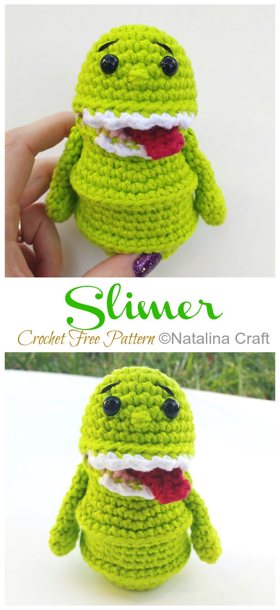 Amigurumi Slimer Crochet Free Pattern - Free #Amigurumi; Baby Toy Softies Crochet Patterns