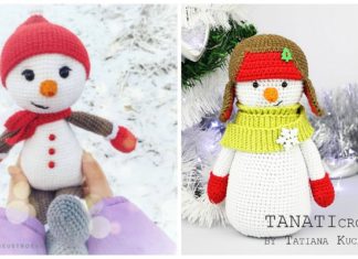 Amigurumi Snowman Crochet Free Patterns - Crochet #Snowman #Amigurmi; Free Pattern