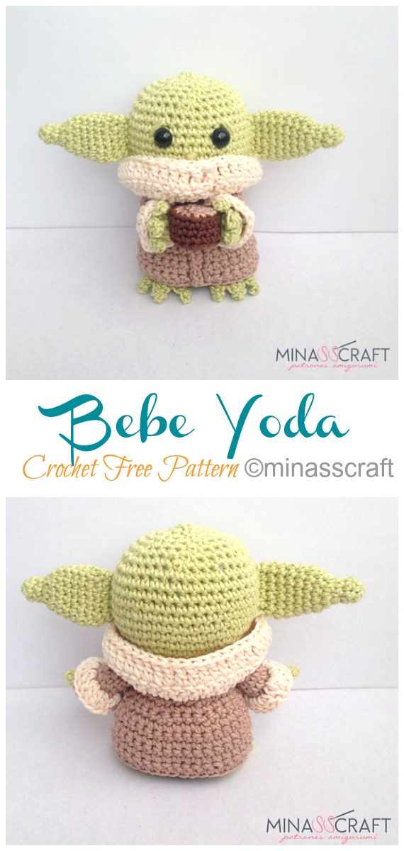 Amigurumi Bebe Yoda Crochet Free Pattern  -#Amigurumi; #Doll; Crochet Free Patterns