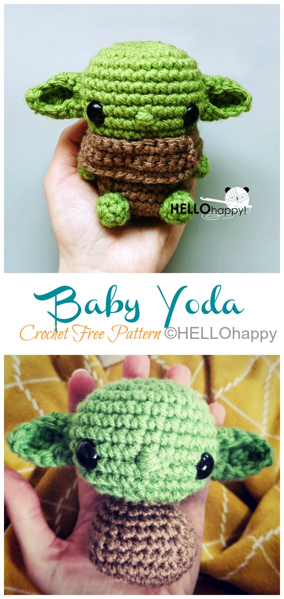 Amigurumi Baby Yoda Crochet Free Pattern  -#Amigurumi; #Doll; Crochet Free Patterns