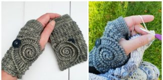 Ammonite Wrist Warmers Crochet Free Pattern - Arm Warmers Free #Crochet; Patterns