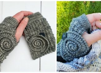 Ammonite Wrist Warmers Crochet Free Pattern - Arm Warmers Free #Crochet; Patterns
