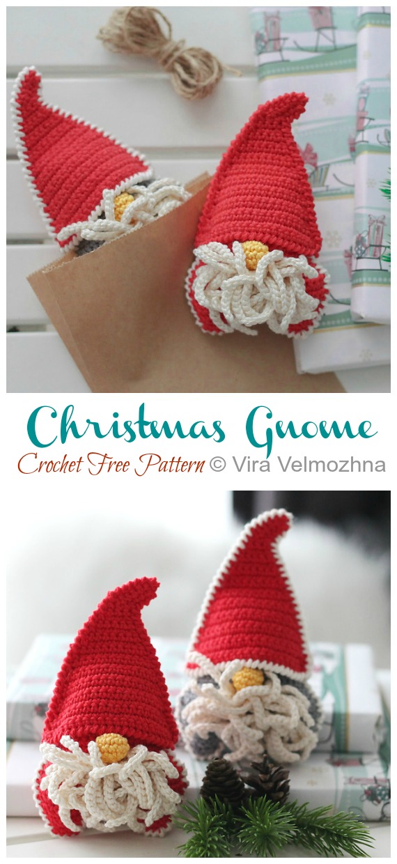 Christmas Gnome Crochet Free Pattern - #Gnome; Amigurumi Free #Crochet; Pattern