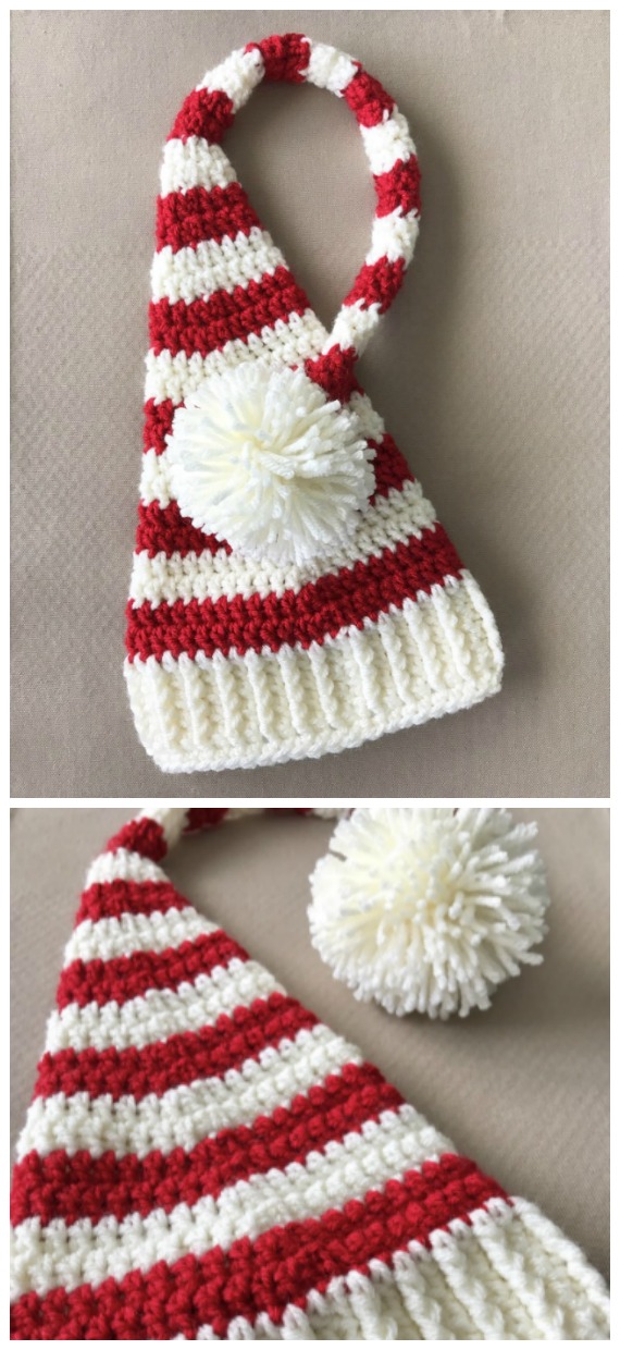 Pixie Hat Crochet Free Pattern - #Christmas; Hat Free #Crochet; Patterns