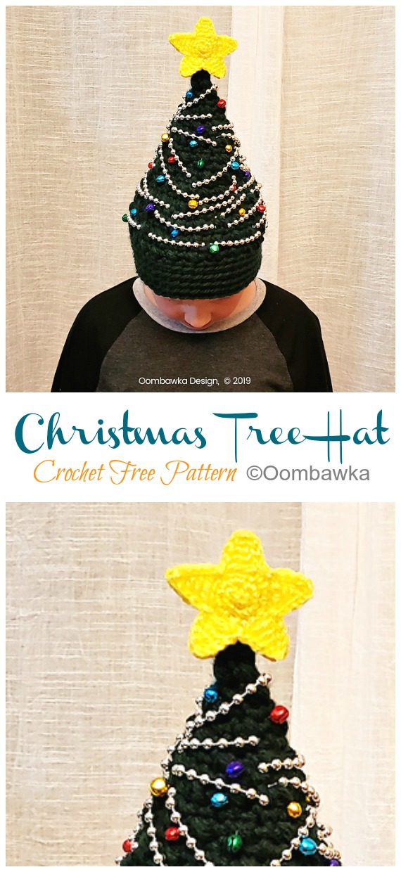 Christmas Tree Hat Crochet Free Pattern - #Christmas; Hat Free #Crochet; Patterns