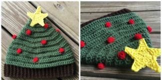 Christmas Tree Hat Crochet Free Pattern - #Christmas; Hat Free #Crochet; Patterns