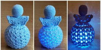 Christmas Angel Light Crochet Free Patterns- #Doll; Crochet #Amigurumi; Free Pattern