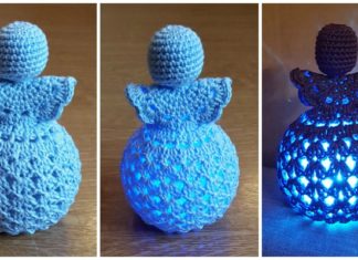 Christmas Angel Light Crochet Free Patterns- #Doll; Crochet #Amigurumi; Free Pattern