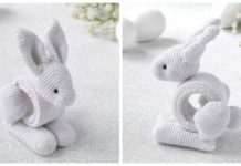 Easter Bunny Napkin Ring Crochet Free Pattern - #Amigurumi; Bunny Free Crochet Patterns