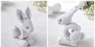 Easter Bunny Napkin Ring Crochet Free Pattern - #Amigurumi; Bunny Free Crochet Patterns
