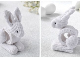 Easter Bunny Napkin Ring Crochet Free Pattern - #Amigurumi; Bunny Free Crochet Patterns