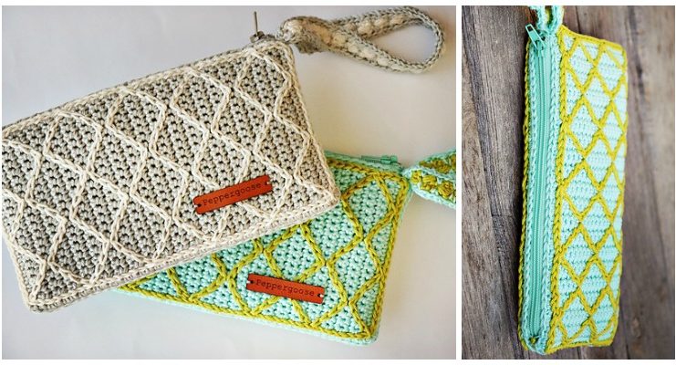 Handy Clutch Purse Crochet Free Pattern - #Clutch; Purse Bag Free #Crochet; Patterns