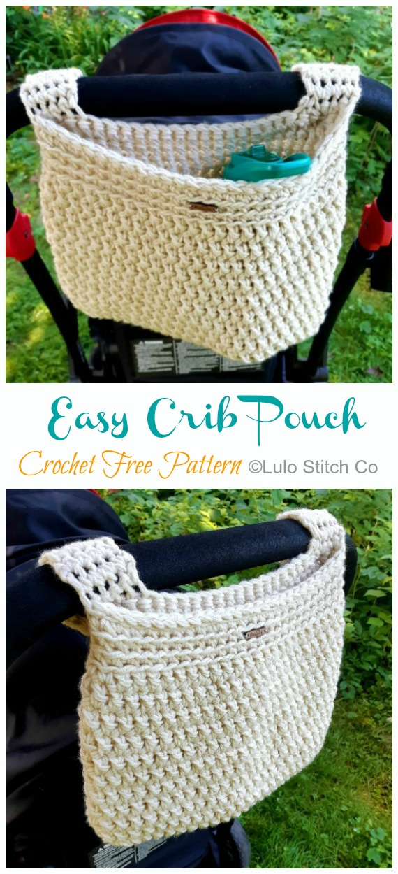 Handy Crib Pouch Crochet Free Patterns - Hanging #Basket; #Crochet; Patterns