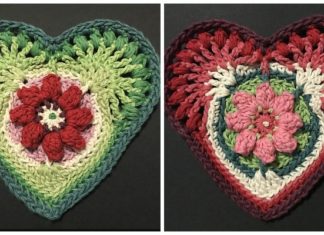 Meiringspoort Heart Crochet Free Pattern - #Heart; Motif Free #Crochet; Patterns