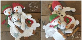 Melting Snowman Rogdoll Crochet Free Pattern - Crochet #Snowman #Amigurmi; Free Pattern