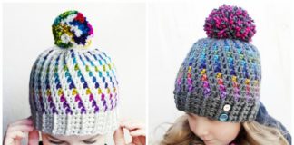 Northern Lights Beanie Hat Crochet Free Pattern - Adult Beanie #Hat; #Crochet; Free Patterns