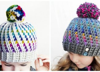 Northern Lights Beanie Hat Crochet Free Pattern - Adult Beanie #Hat; #Crochet; Free Patterns