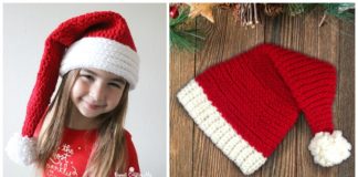 Easy Santa Hat Crochet Free Pattern - #Christmas; Hat Free #Crochet; Patterns