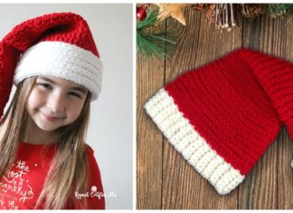 Easy Santa Hat Crochet Free Pattern - #Christmas; Hat Free #Crochet; Patterns