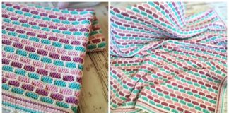 Smooth Tiles Blanket Crochet Free Pattern - Block #Blanket; Free Crochet Patterns