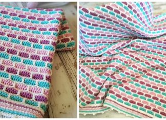 Smooth Tiles Blanket Crochet Free Pattern - Block #Blanket; Free Crochet Patterns