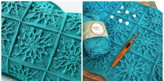 Twinkle Little Stars Square Crochet Free Pattern - #Granny; Square #Blanket; Free #Crochet; Patterns